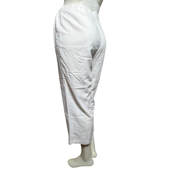 SAG Harbor White Linen Blend Drawstring Pants Size 14 – Casual Comfort - Picture 15 of 16